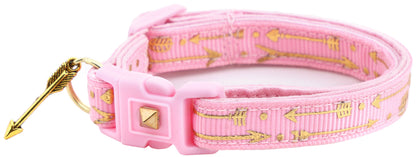 Metallic Gold Arrows Breakaway Cat Collar-14