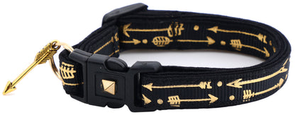 Metallic Gold Arrows Breakaway Cat Collar-16