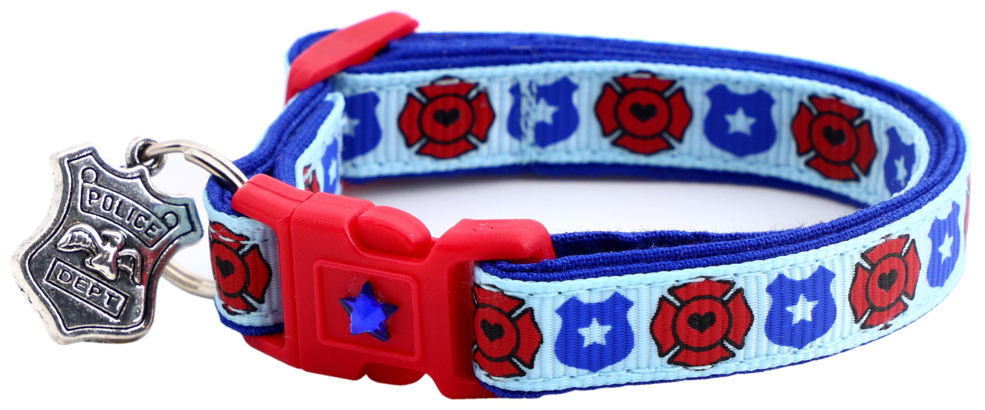Fire and Police Badges Cat Collar-16