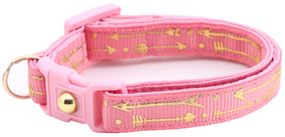 Metallic Gold Arrows Breakaway Cat Collar-31