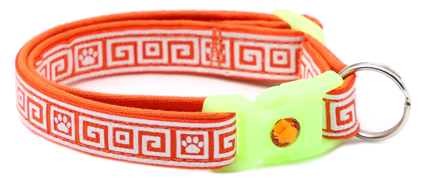 Greek Key Breakaway Cat Collar-57