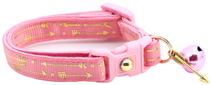 Metallic Gold Arrows Breakaway Cat Collar-23