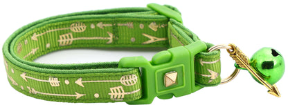 Metallic Gold Arrows Breakaway Cat Collar-21