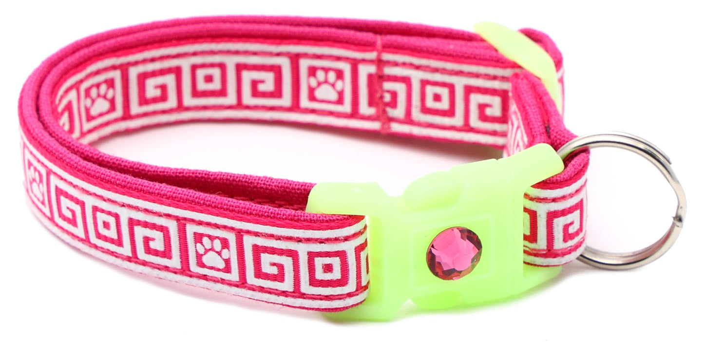 Greek Key Breakaway Cat Collar-58