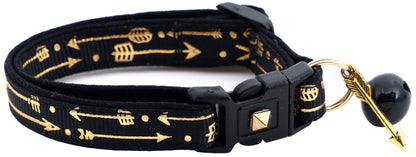 Metallic Gold Arrows Breakaway Cat Collar-24
