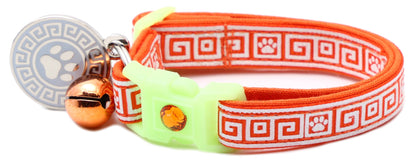 Greek Key Breakaway Cat Collar-51