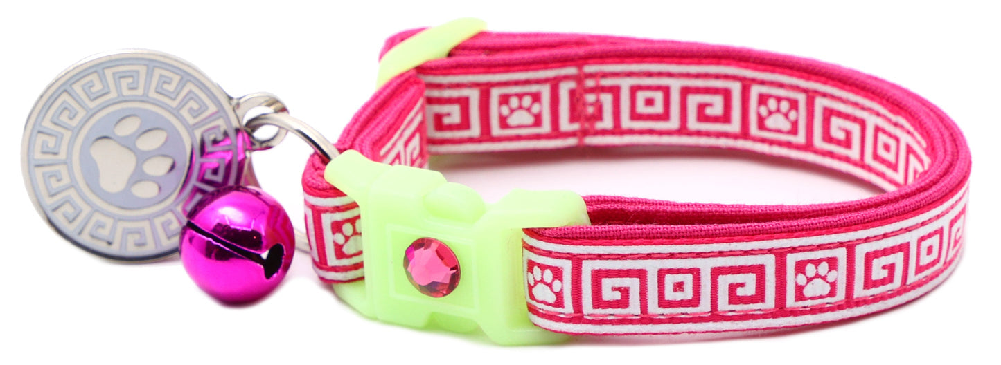 Greek Key Breakaway Cat Collar-53