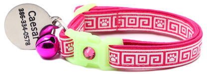 Greek Key Breakaway Cat Collar-29