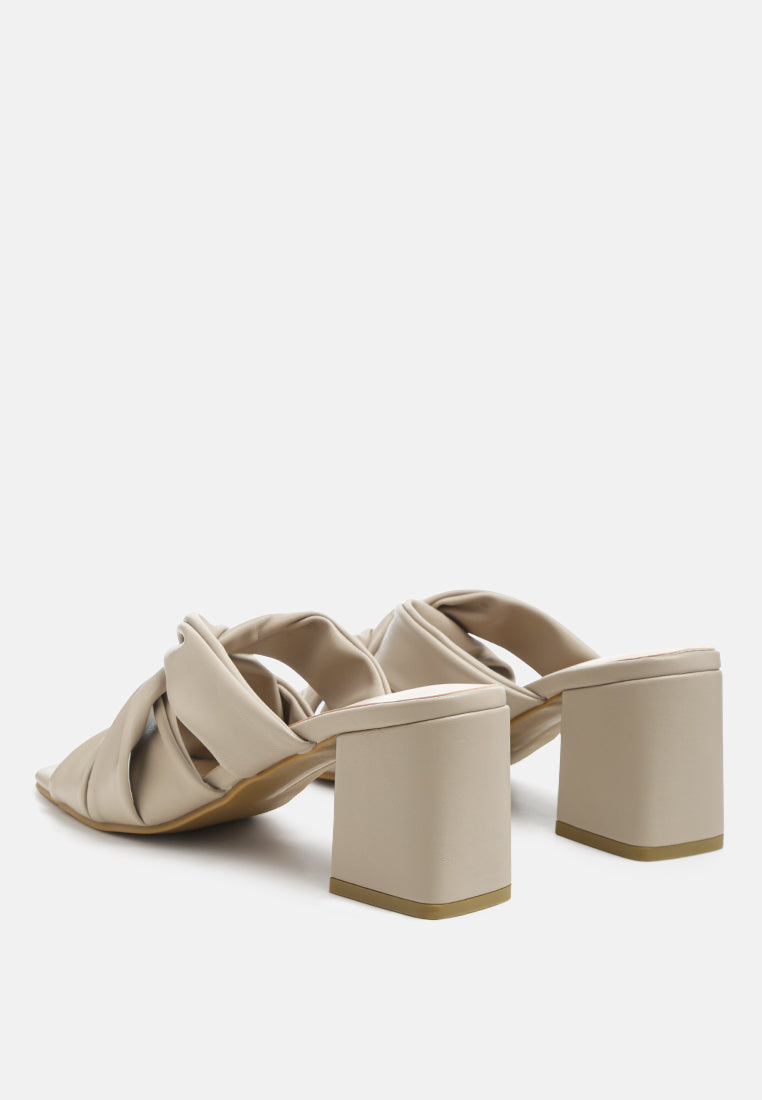 Knope Cross Straps Block Heel Sandals-4