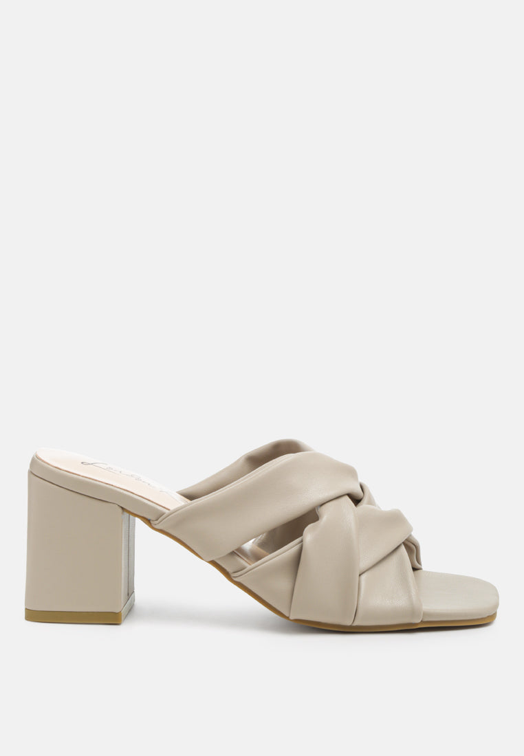 Knope Cross Straps Block Heel Sandals-0