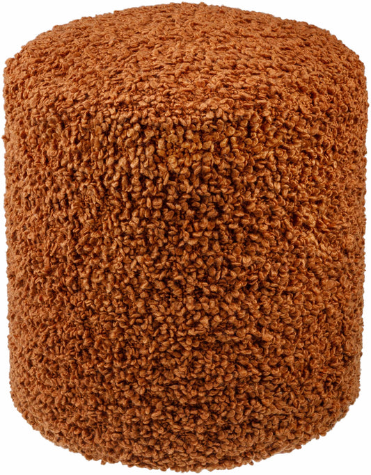 Kamarpukur Light Brown Knitted Gray Cotton Pouf-0