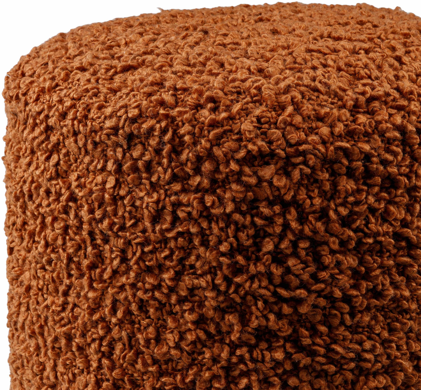 Kamarpukur Light Brown Knitted Gray Cotton Pouf-2