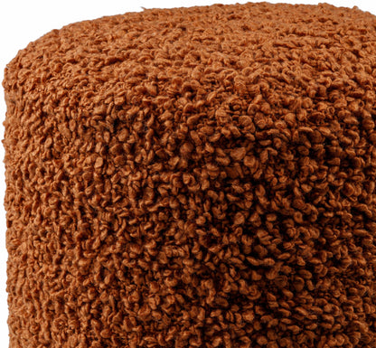 Kamarpukur Light Brown Knitted Gray Cotton Pouf-2