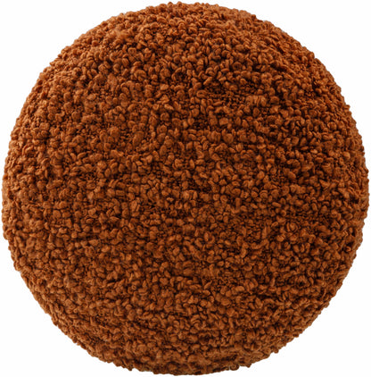 Kamarpukur Light Brown Knitted Gray Cotton Pouf-1