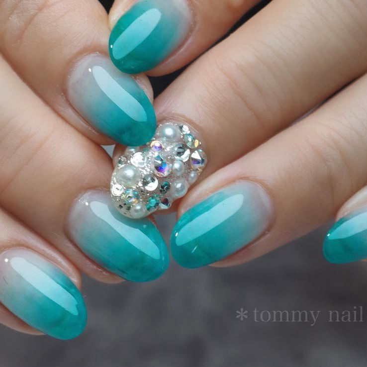 Kokoist - E-288S Turquoise Pansy Glass-4