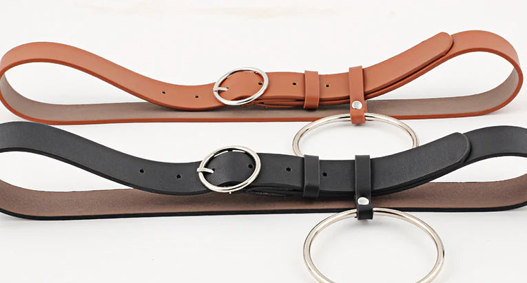 New Silver Circle Belt for Women - Versatile Decor