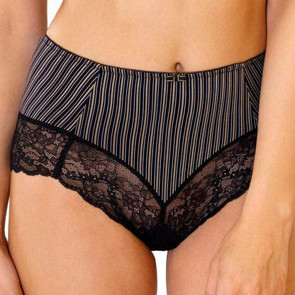 Lace Trim Full Brief Panty Rosme Gold Line-0
