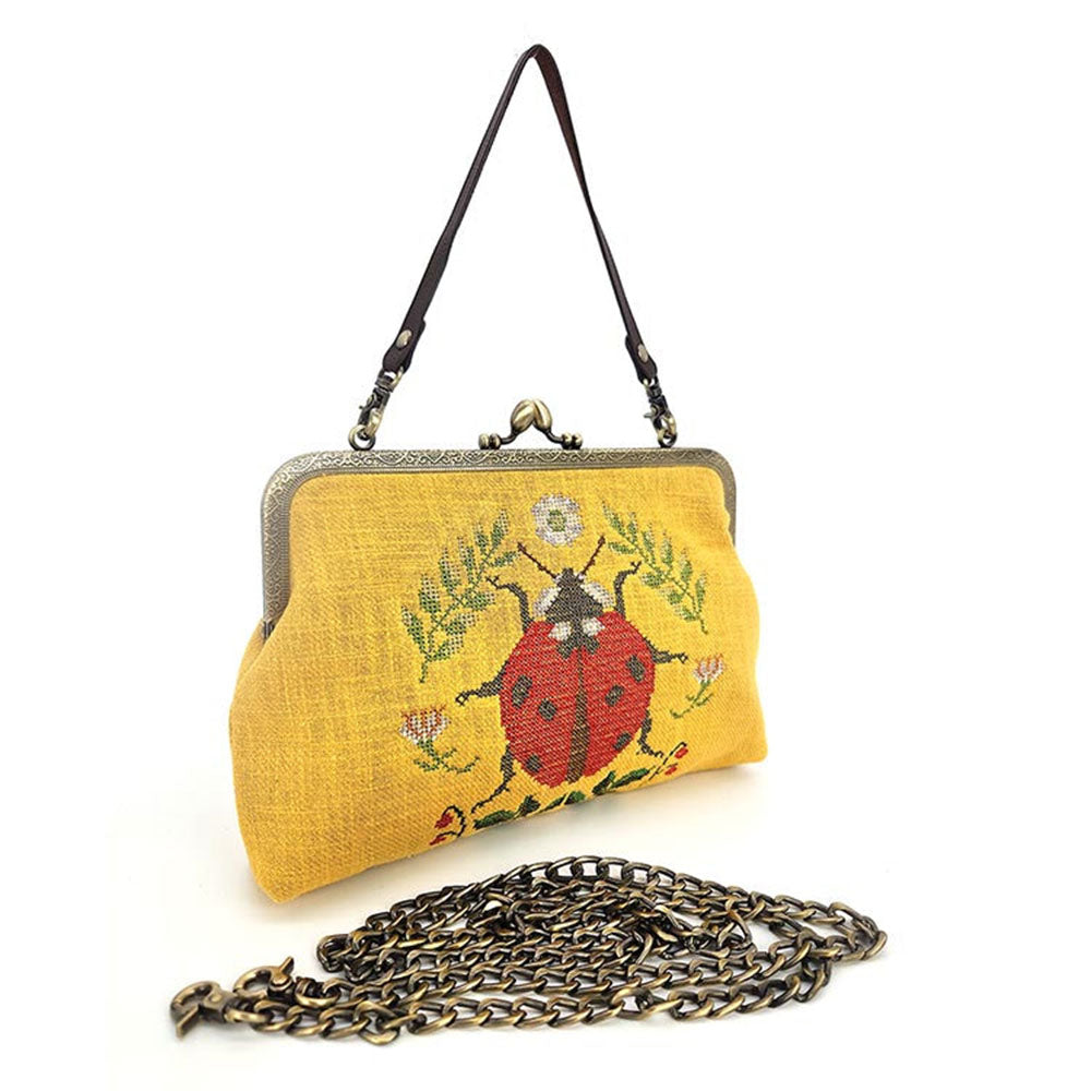 Ladybug Vintage-Inspired Kisslock Handbag-2