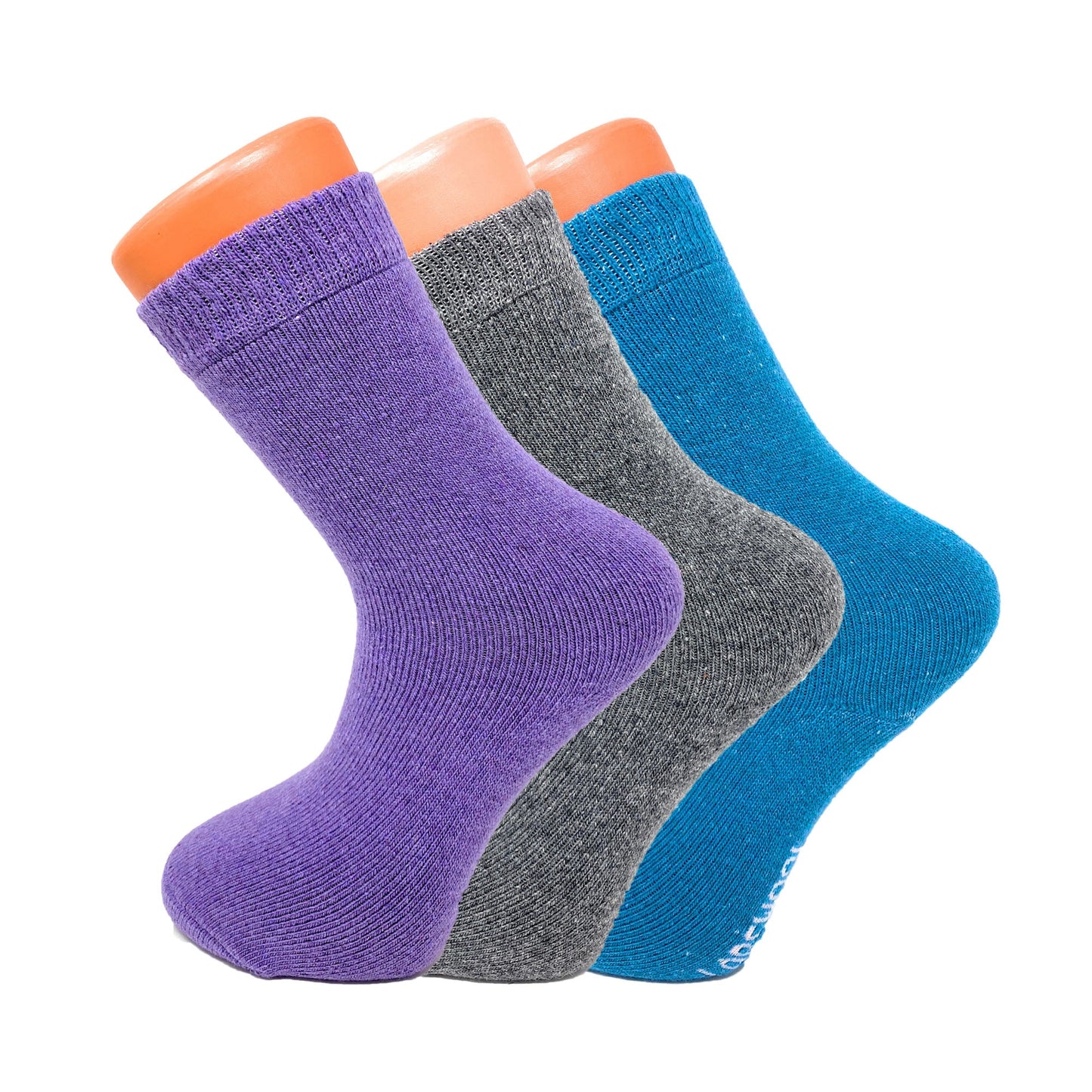 3 Pairs Women’s Thermal Wool Crew Socks – Cozy & Warm Winter Socks – Soft & Breathable – Size 5-7-1