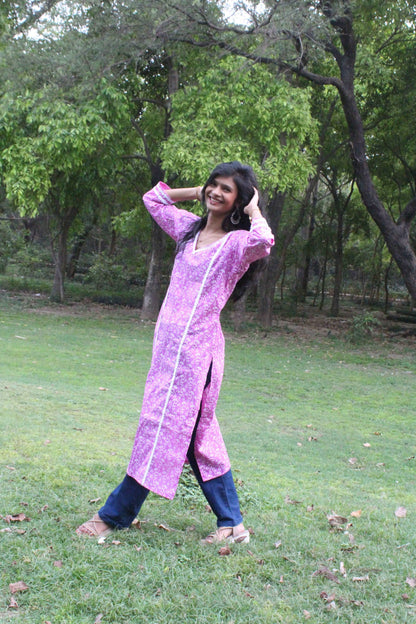 Lavender Grace Straight Kurti-2