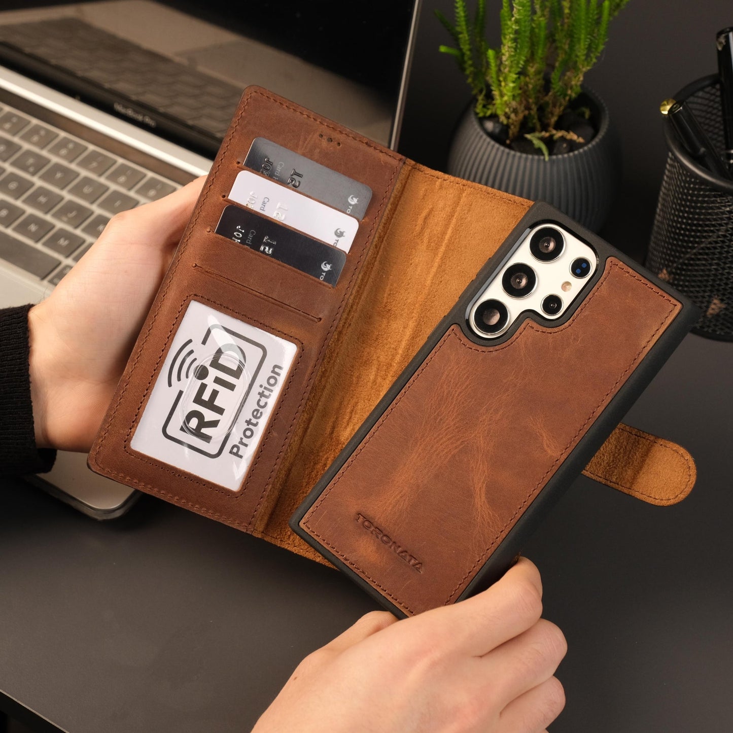 Leather Samsung Galaxy S25 Ultra Wallet Case | Buffalo-0