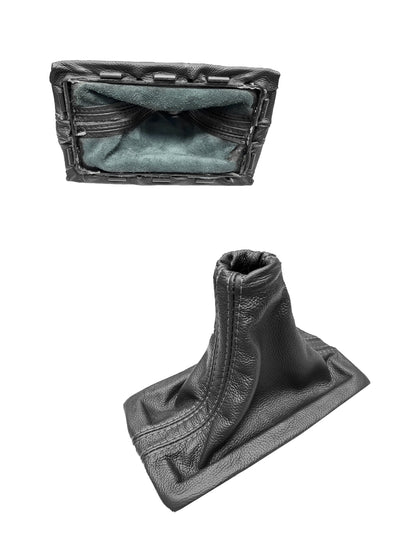 Genuine LEATHER Shift Boot Cover + Frame Fits For Ford Mustang GT 2005 2006 2007 2008 2009-4