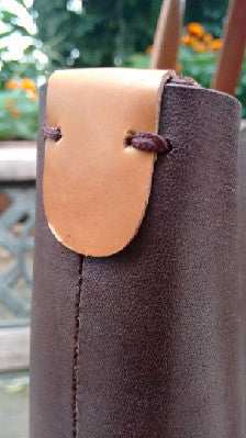 Distressed Large Leather Tote Bag-2