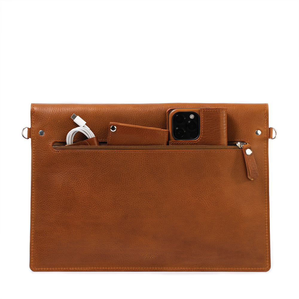 Leather Bag for iPad with adjustable strap-3