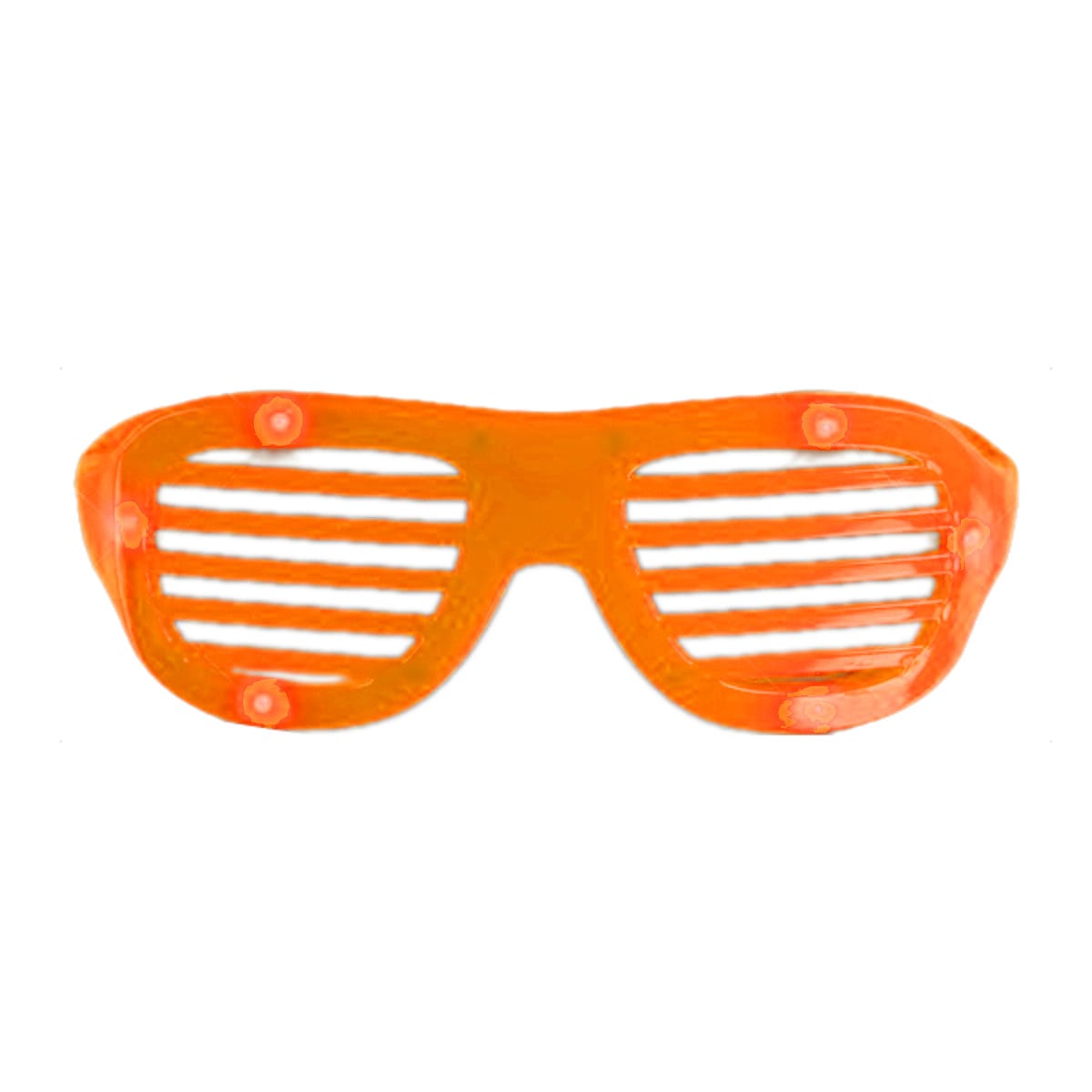LED Hip Hop Shutter Shades Sunglasses Orange-0