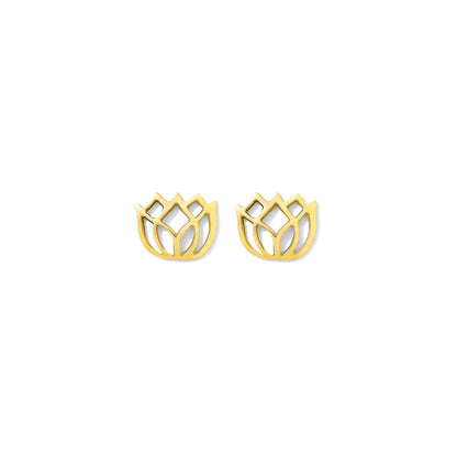 Bombshell Lotus Stud Earrings-0