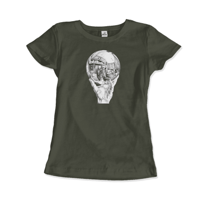 M.C. Escher Hand with Reflective Globe T-Shirt-13