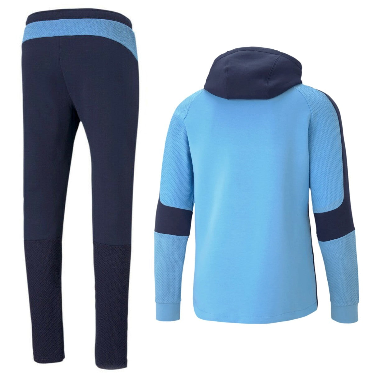 Manchester City Evostripe hooded presentation tracksuit 2021 light blue - Puma-1