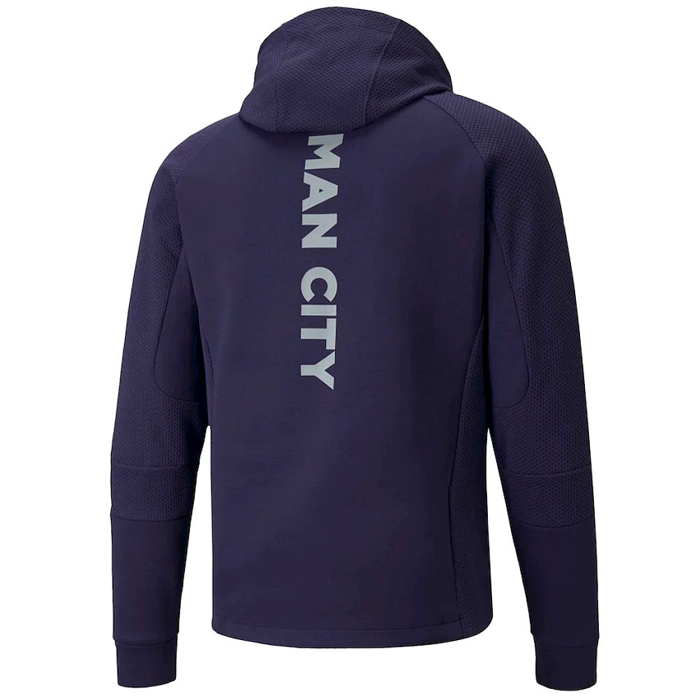 Manchester City hooded Casual presentation tracksuit 2022 navy/grey - Puma-4