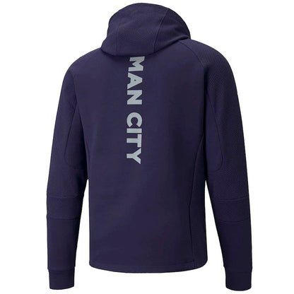 Manchester City hooded Casual presentation tracksuit 2022 navy/grey - Puma-4