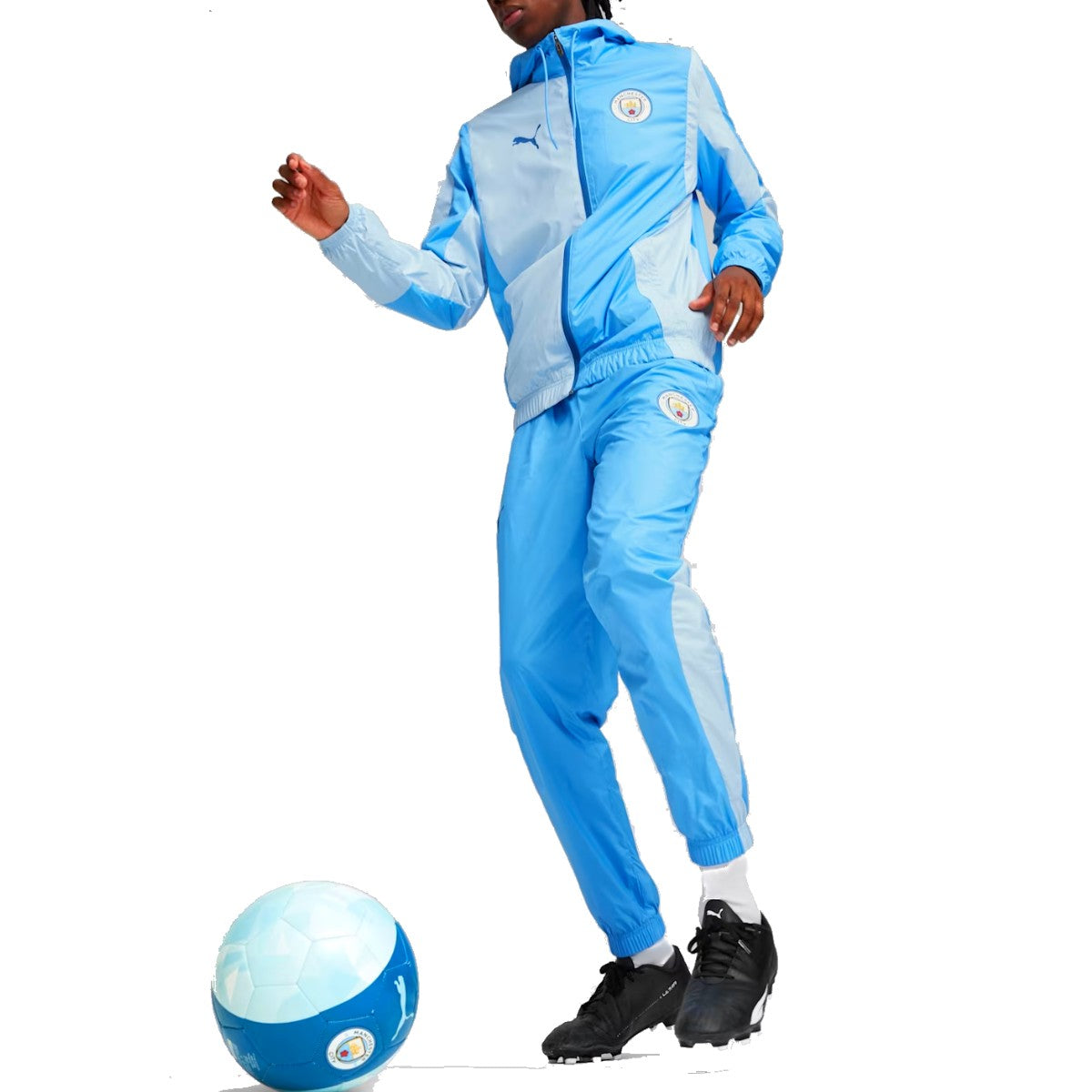 Manchester City light blue pre-match presentation tracksuit 2023/24 - Puma-1