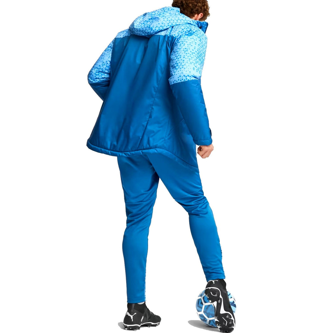Manchester City soccer bench padded jacket 2023/24 blue - Puma-1
