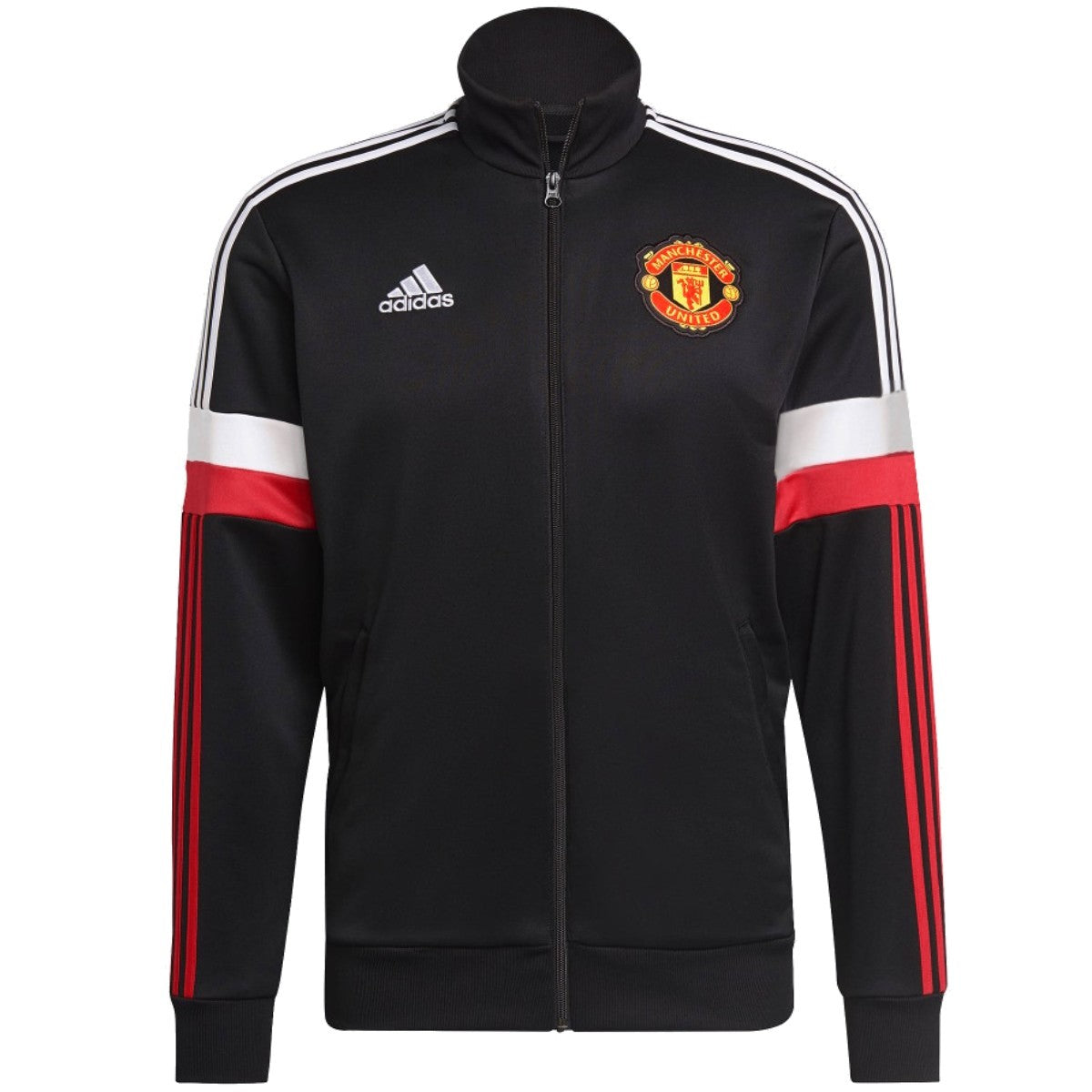 Manchester United Casual 3S black presentation tracksuit 2021/22 - Adidas-3