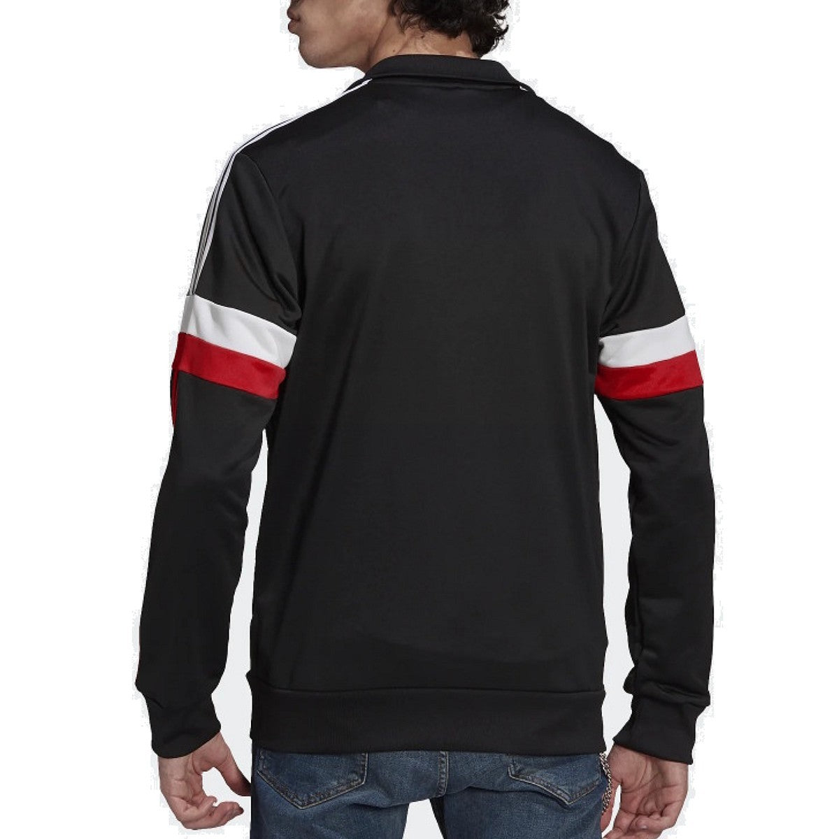 Manchester United Casual 3S black presentation tracksuit 2021/22 - Adidas-1