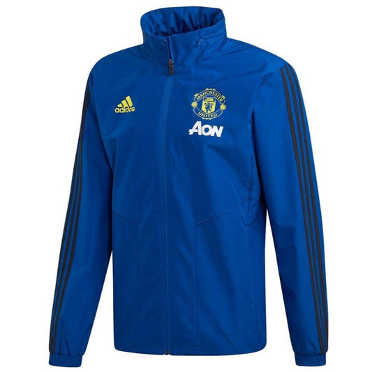 Manchester United soccer blue training rain jacket 2019/20 - Adidas-0