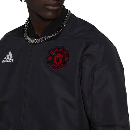 Manchester United black light padded bomber jacket 2023 - Adidas-3