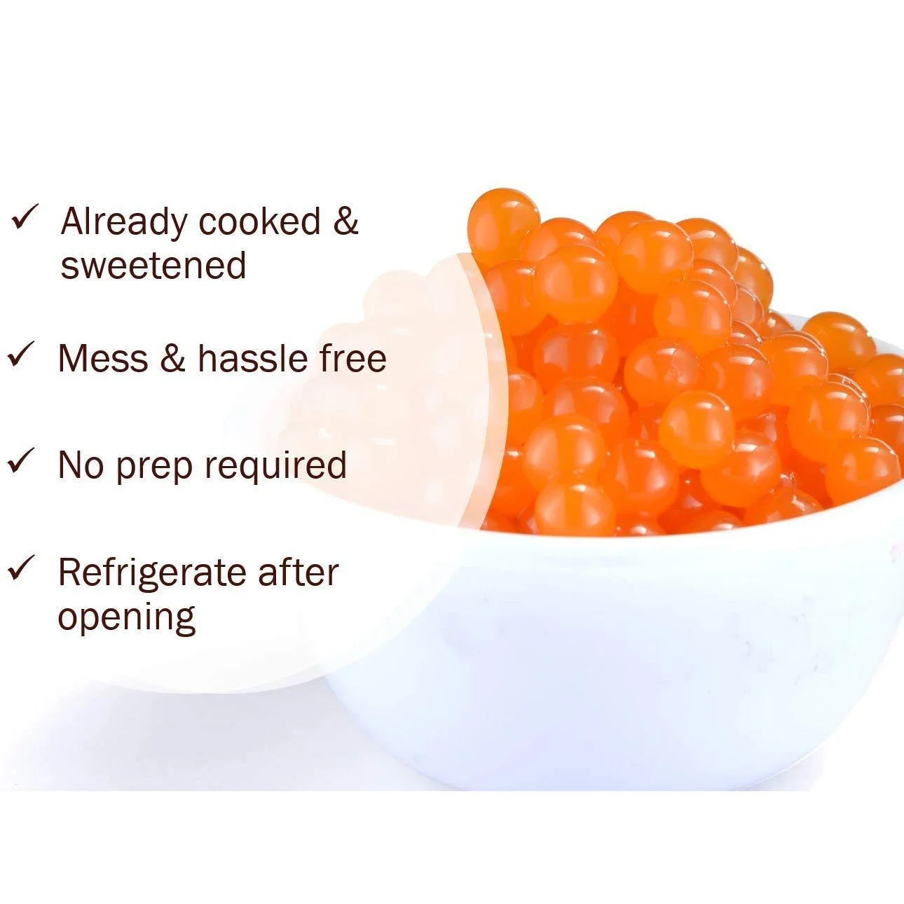 7 LB Mango Flavored Boba Balls for a Bursting and Popping Boba Experience ( 1 case 4x 7lb)-2