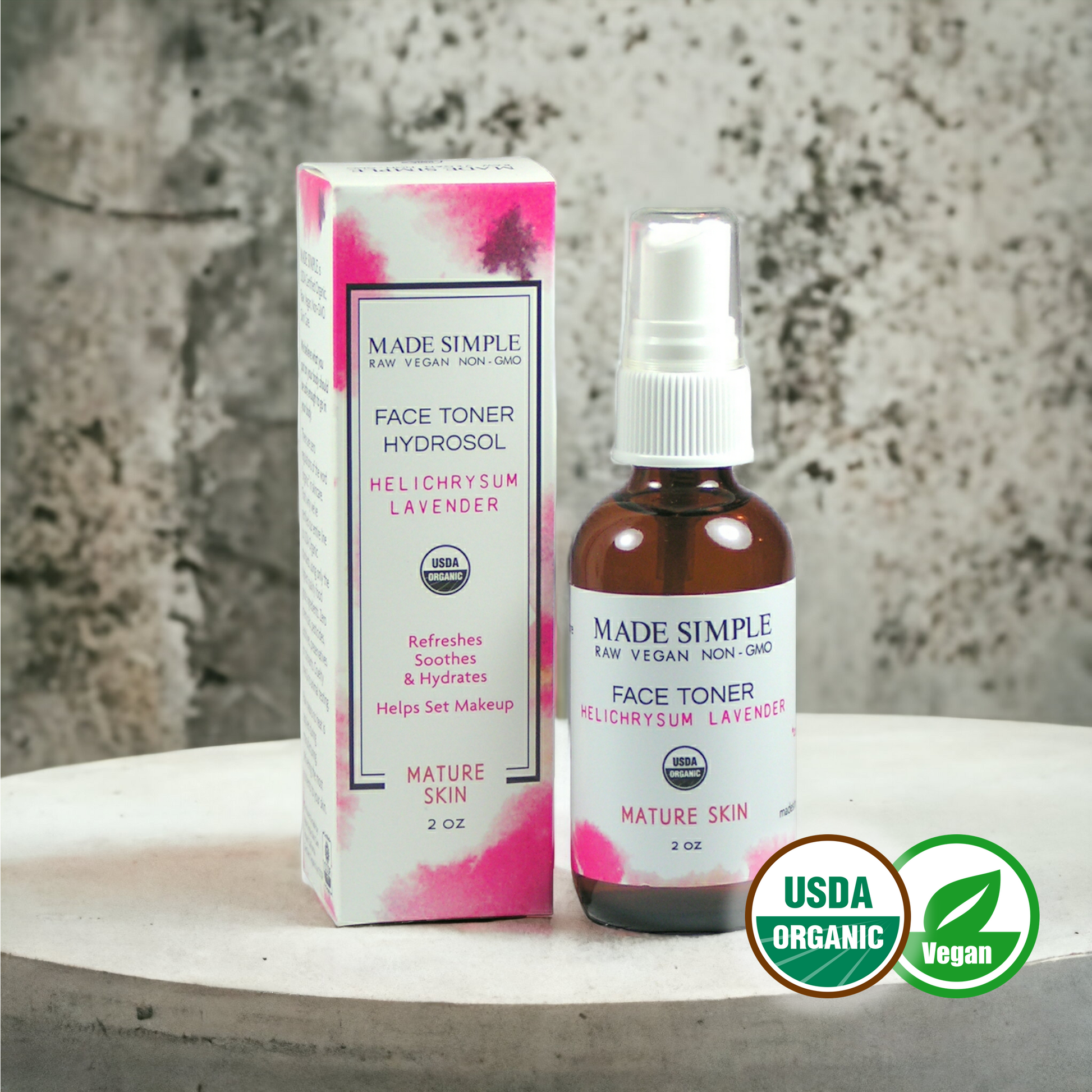 Helichrysum Lavender Face Toner for Mature Skin - Certified Organic, Vegan & Cruelty-free-1