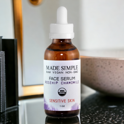 Rosehip Chamomile Face Serum for Sensitive Skin - Certified Organic, Vegan & Cruelty-free-7