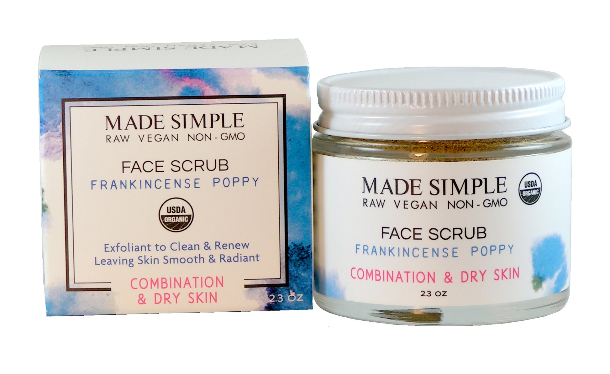 Frankincense Poppy Seed Face Scrub for Combination/Dry Skin - Certified Organic, Vegan & Cruelty-free-7