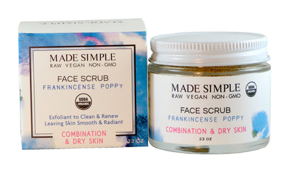 Frankincense Poppy Seed Face Scrub for Combination/Dry Skin - Certified Organic, Vegan & Cruelty-free-7