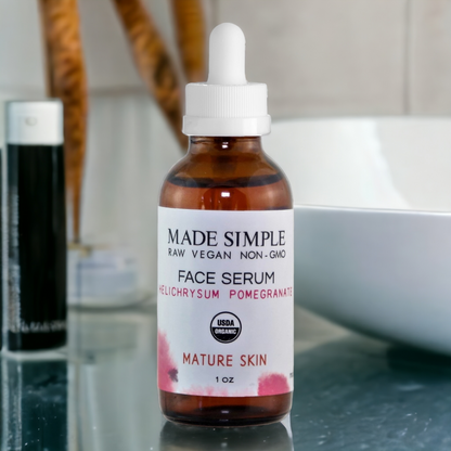 Helichrysum Pomegranate Face Serum for Mature Skin - Certified Organic, Vegan & Cruelty-free-6