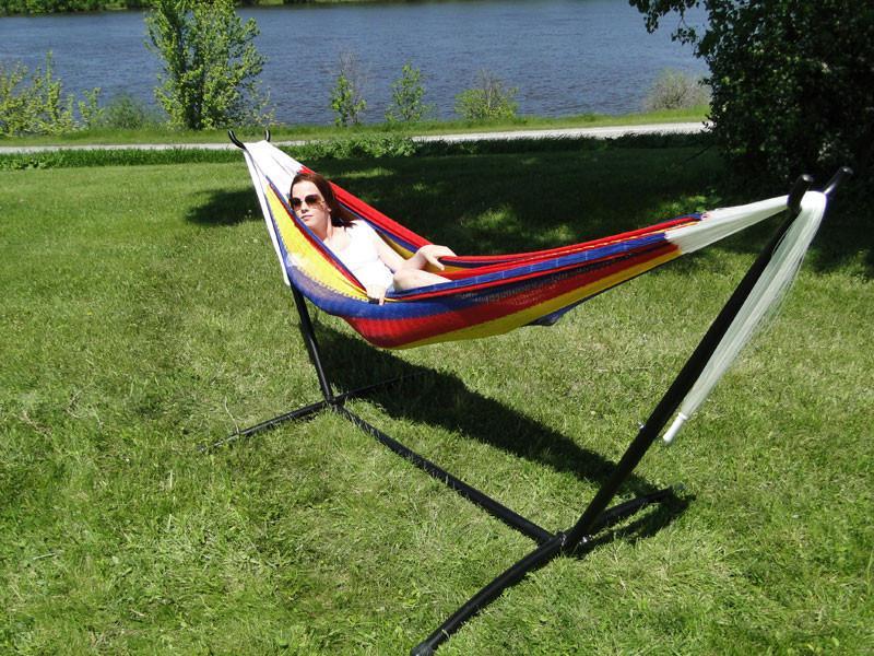 Double Mayan Hammock with Universal Stand - Part of the Collective Marketplace Collection-0