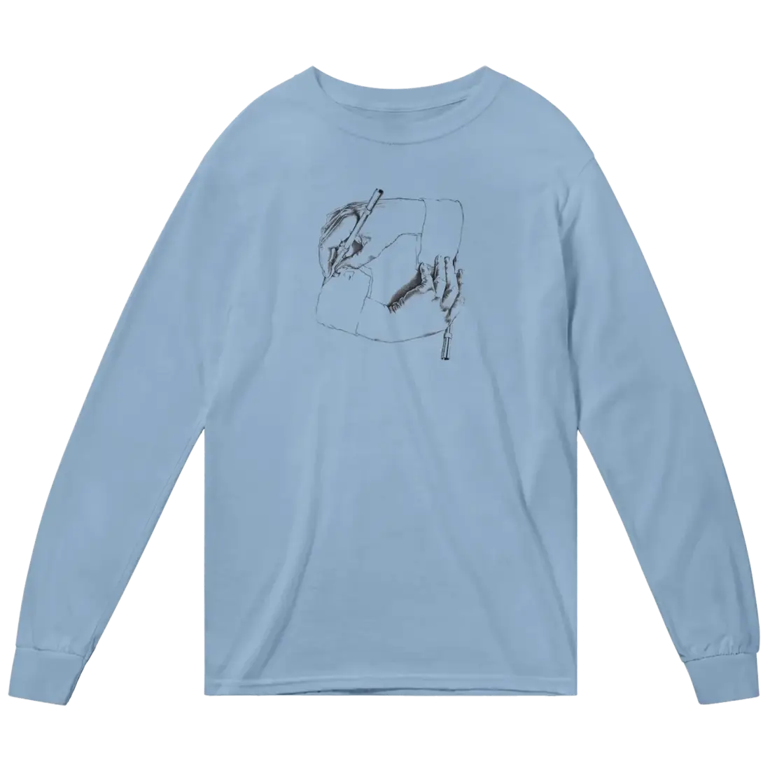 MC Escher Hand Drawing Hand Art T-Shirt Long Sleeve Shirt-2