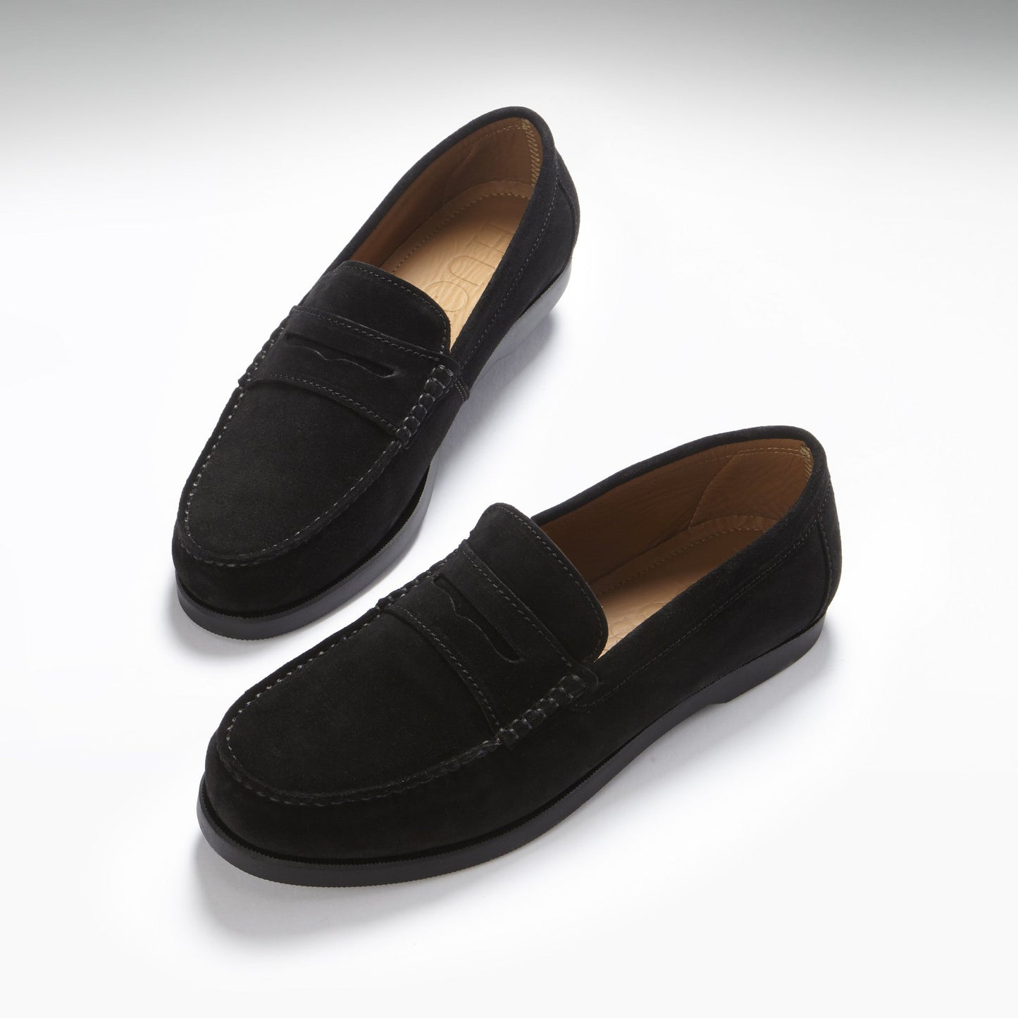 Boat Loafers, black suede-1