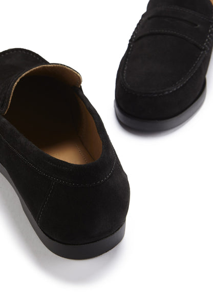 Boat Loafers, black suede-3